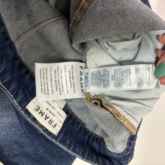 Frame Denim Dark Blue Flare Jeans Size 29 PP0820 - Picture 8 of 10